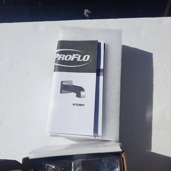 ProFlo PFTS39CP Non Diverter Tub Spout in Polished Chrome, New - Picture 7 of 13